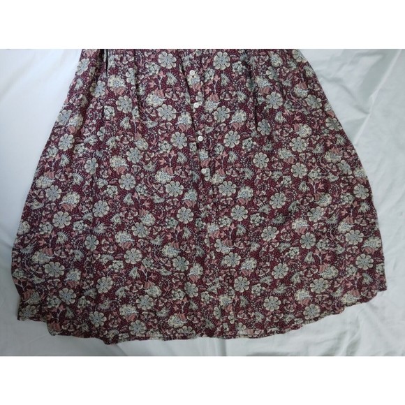 NWT Loft Floral Ruffle Shirtdress Button Down Tie Belt Size Large - Picture 6 of 16